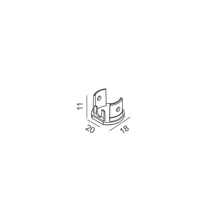 Заглушка PICO_LINE END CAP O, 2шт./компл., чорний (16.OSECAP.BK)