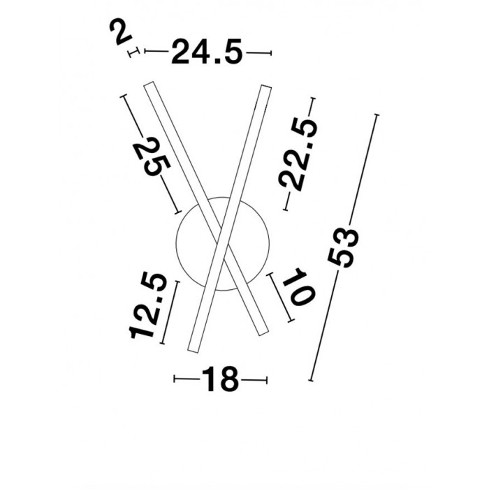 Бра - Nova Luce 9100202 Reslin, 18 Вт, 890 лм, 3000K