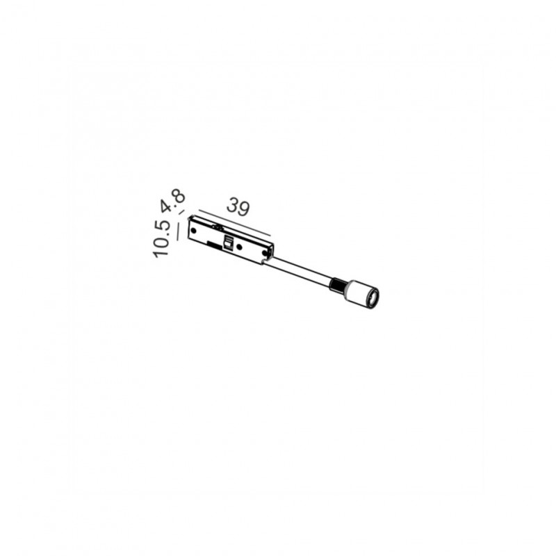 Ввід живлення електричний PICO_LINE LIVE END PSU, L39mm, W4.8mm, H10.5mm, чорний (16.SLEPSU.BK)