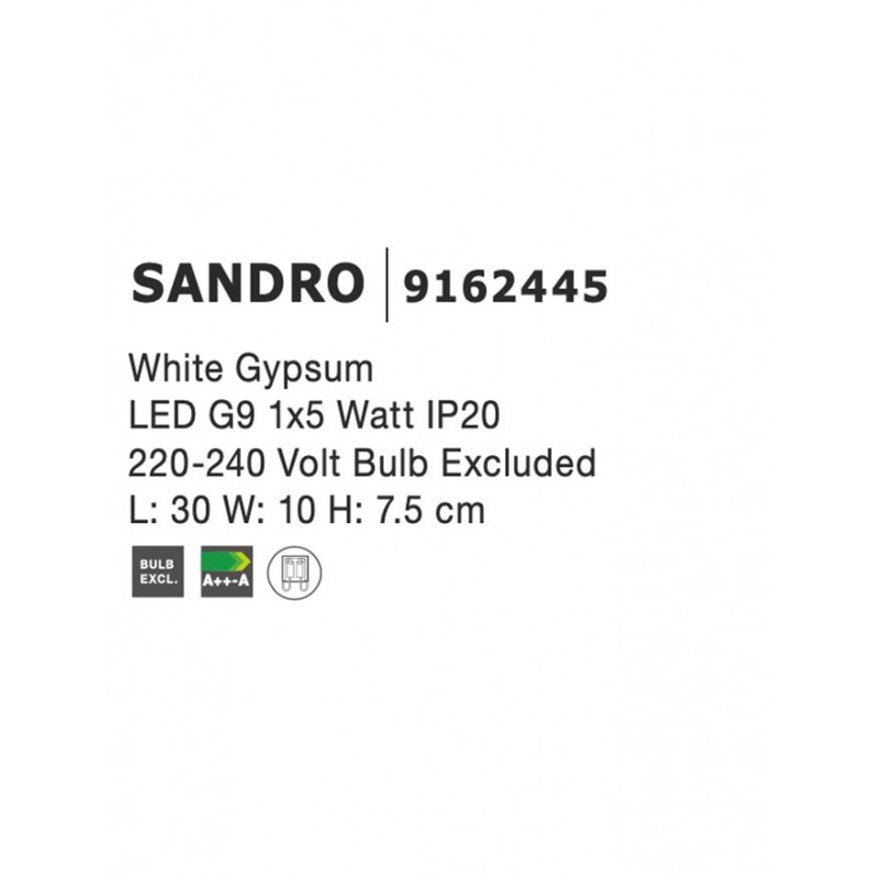 Настенный светильник Nova Luce 9162445 Sandro