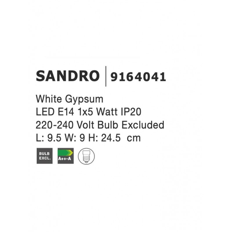 Настенный светильник Nova Luce 9164041 Sandro