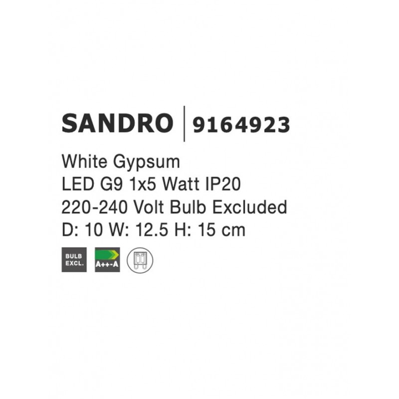 Настенный светильник Nova Luce 9164923 Sandro