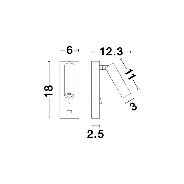 Спот - Nova Luce 9170101 Fuse, 3 Вт, 210 лм, 3000K Спот - Nova Luce 9170101 Fuse, 3 Вт, 210 лм, 3000K