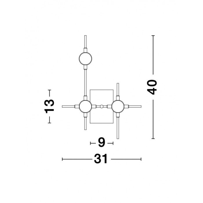 Бра - Nova Luce 9180673 Atomo, 2.4 Вт, 504 лм, 3000K