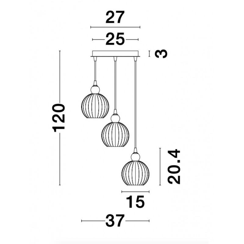 Подвесной светильник Nova Luce 9190882 Odell