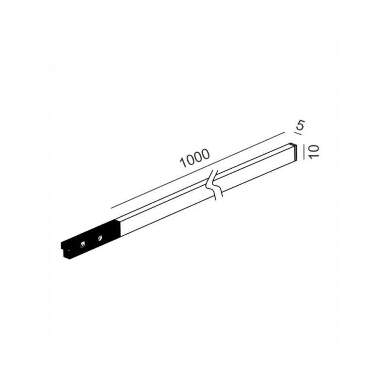 Світильник лінійний LTX PICO_LINE FLEX LINEA 100, L1000mm, W5mm, H10mm, LED 8W, 3000K, DIM, 24V, опаловий/чорний (16.1000.8.930.BK.DIM)