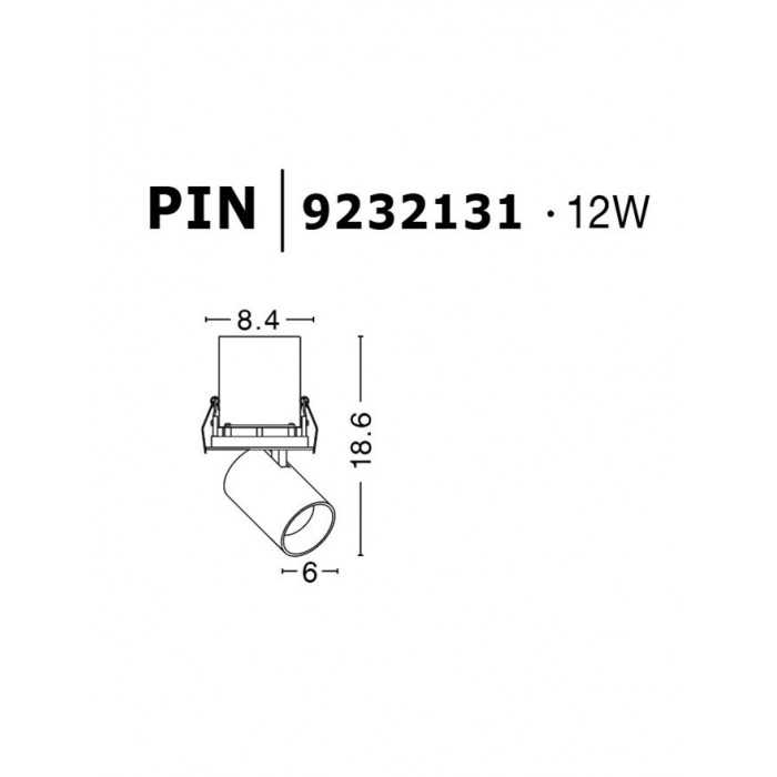 Точковий світильник Nova Luce 9232131 Pin, 12 Вт, 720 лм, 3000K