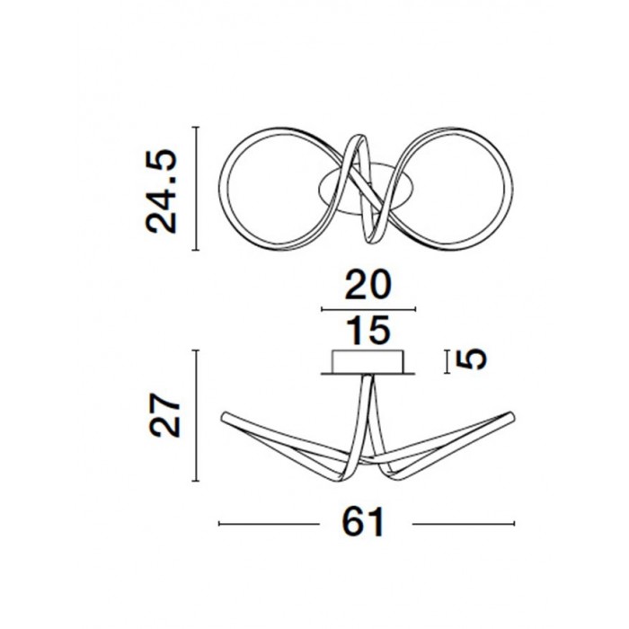 Люстра - Nova Luce 9248106 Amara, 23 Вт, 1400 лм, 3000K