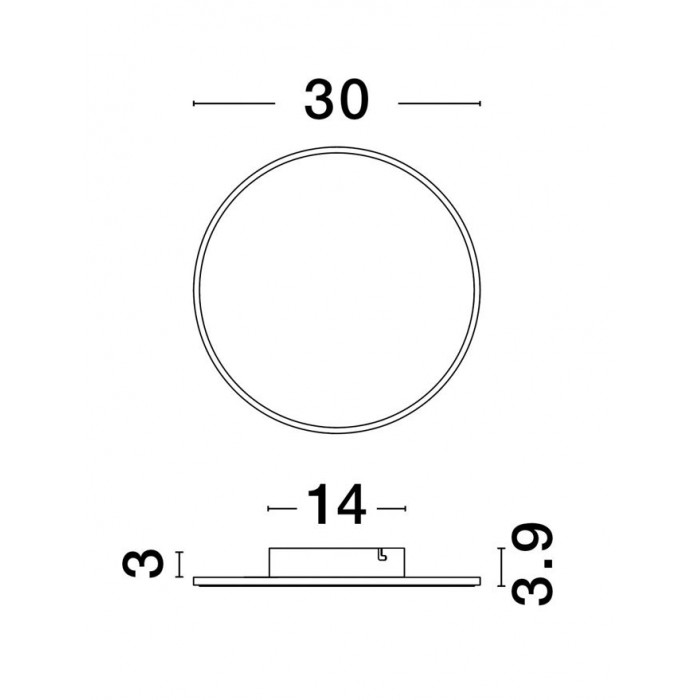 Настенный светильник Nova Luce 9248158 Cyrcle, 20.5 Вт, 1950 лм, 3000K