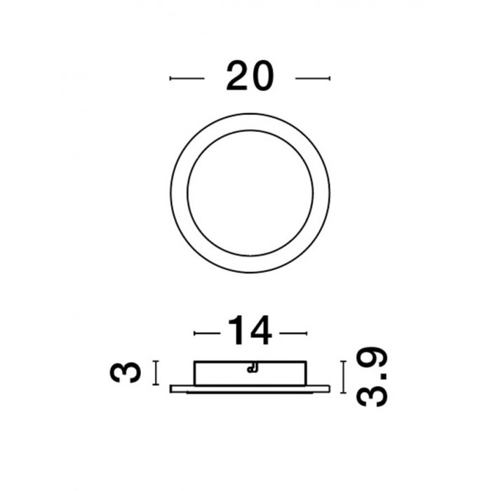 Настенный светильник Nova Luce 9248161 Cyrcle, 20.5 Вт, 1950 лм, 3000K