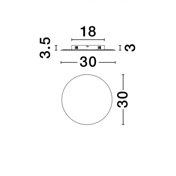 Настенный светильник Nova Luce 9248176 Cyrcle, 21 Вт, 1822 лм, 3000К