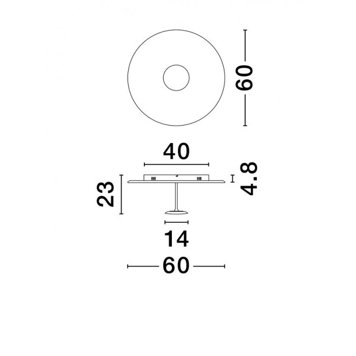 Люстра - Nova Luce 9248181 Nima, 30 Вт, 1832 лм, 3000К