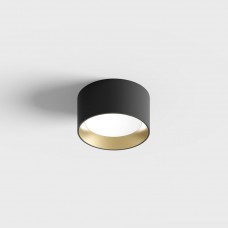 Светильник накладной потолочный LTX PRISMA M, D149mm, H80mm, LED 13W, 3000К, черный/латунь (02.1580.13.930.BK/BR)