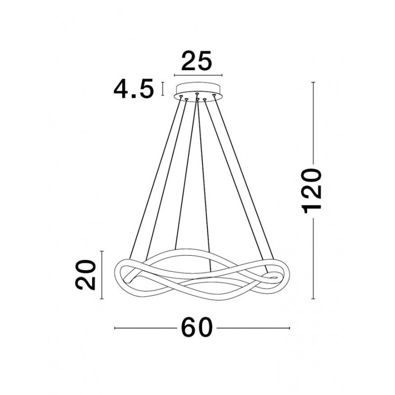 Люстра Nova Luce 9348102 Jinal, 50 Вт, 2100 лм, 3000K