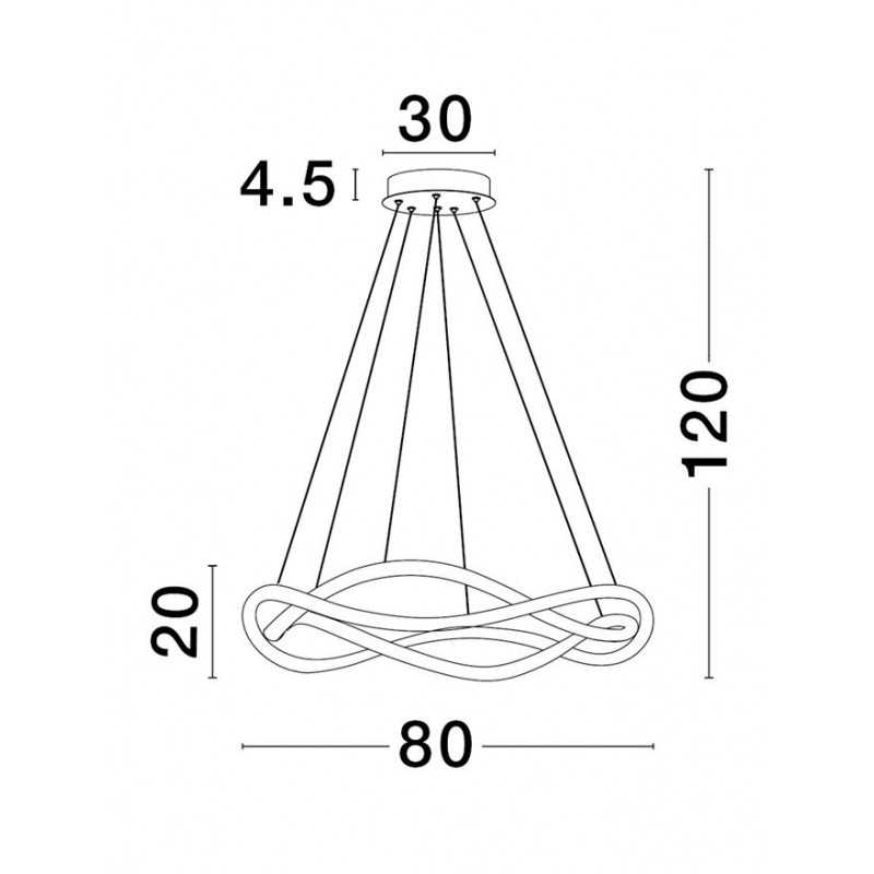 Люстра Nova Luce 9348103 Jinal, 55 Вт, 3300 лм, 3000K