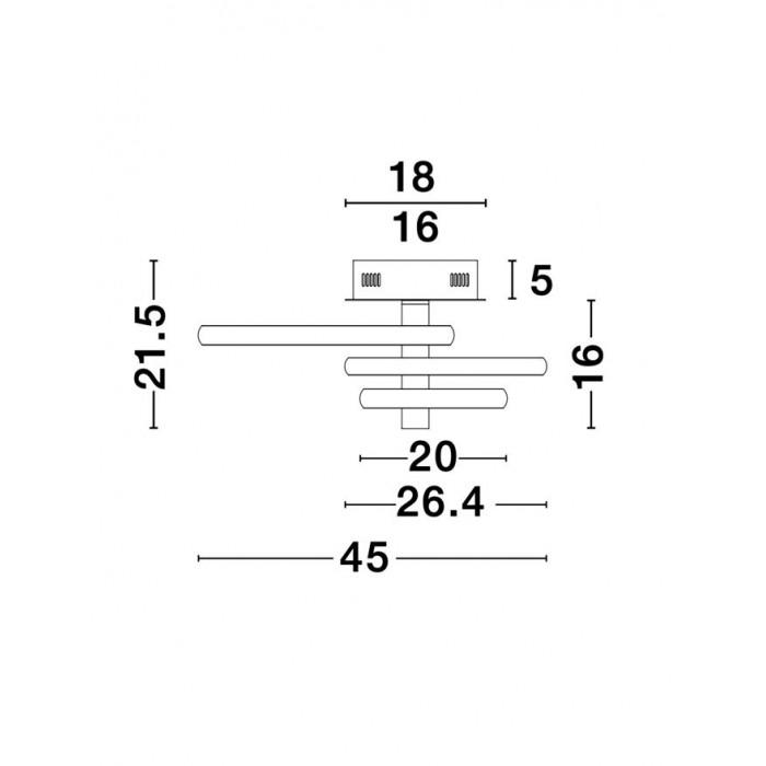 Люстра - Nova Luce 9349063 Emil, 30 Вт, 2300 лм, 3000K
