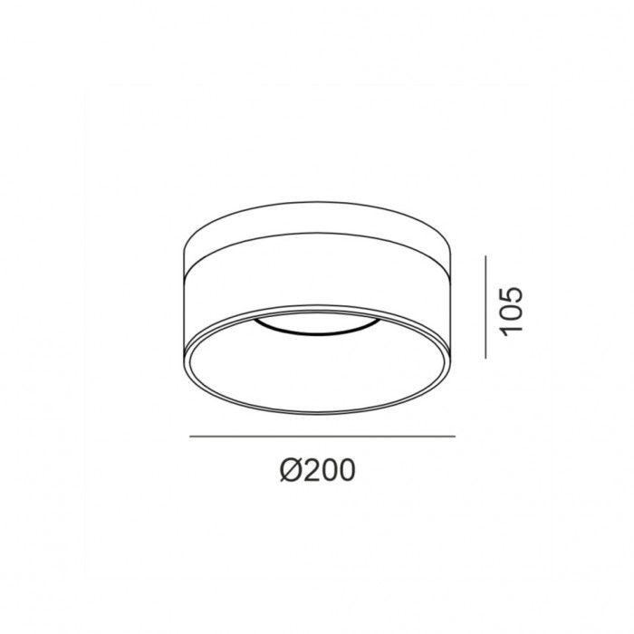 Світильник стельовий накладний LTX GLOW L, D200mm, H105mm, LED 18W, 4000К, опаловий/латунь (02.1910.18.940.BR)