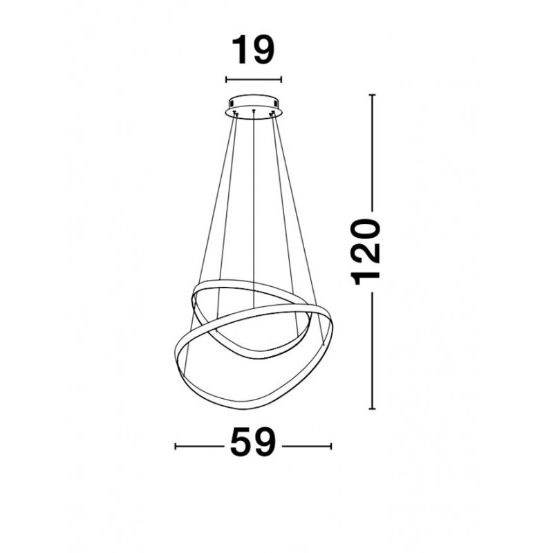 Люстра Nova Luce 9357061 Aries, 48 Вт, 2363 лм, 3000K