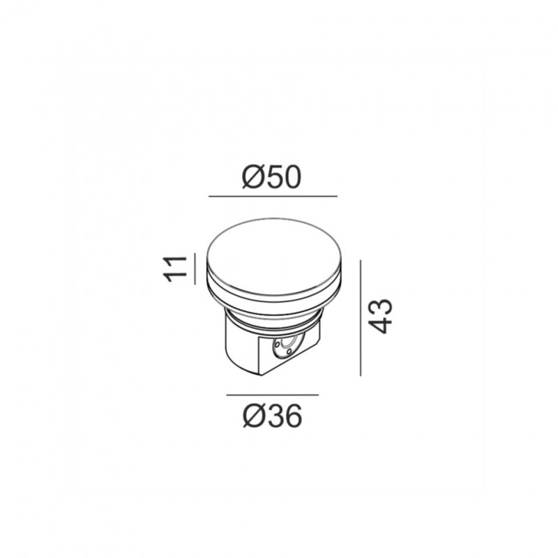 Светильник встроен в стену LTX HALO, D50mm, H43mm, CREE 2.1W LED, 3000К, IP65, белый (08.3850.2.930.GR)