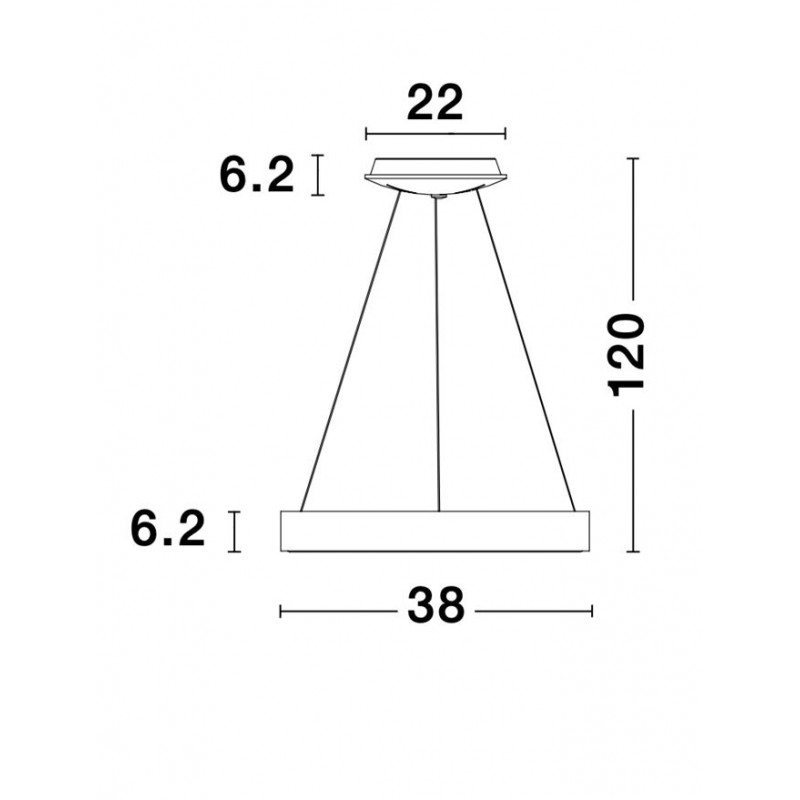 Подвесной светильник Nova Luce 9453430 Rando Thin, 30 Вт, 1950 лм, 3000K