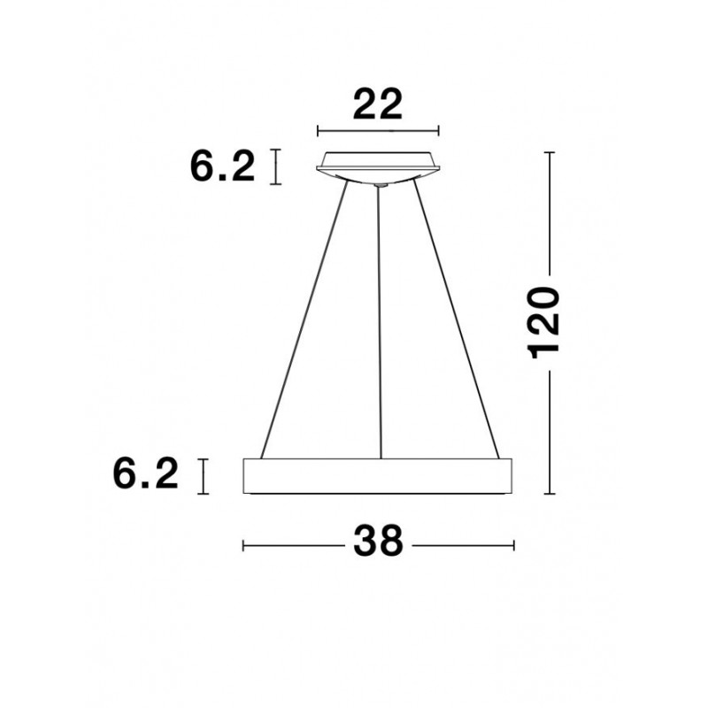 Подвесной светильник Nova Luce 9453431 Rando Thin, 30 Вт, 1950 лм, 3000K