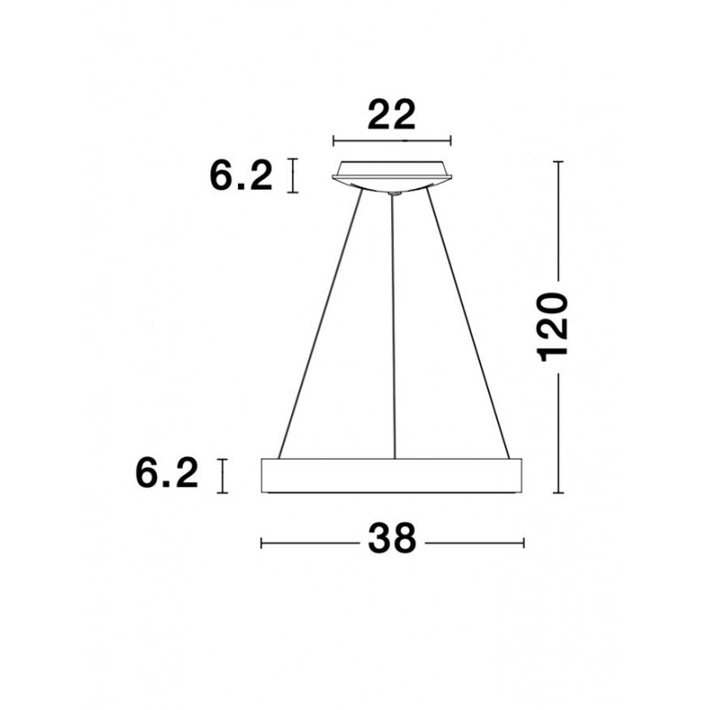 Подвесной светильник Nova Luce 9453433 Rando Thin, 30 Вт, 1950 лм, 3000K