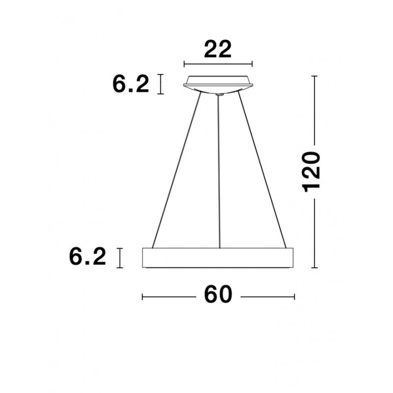 Подвесной светильник Nova Luce 9453456 Rando Thin, 50 Вт, 3250 лм, 3000K