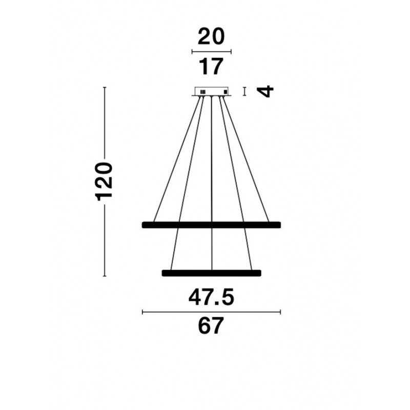 Люстра - Nova Luce 9481092 Nager, 45 Вт, 2737 лм, 3000K