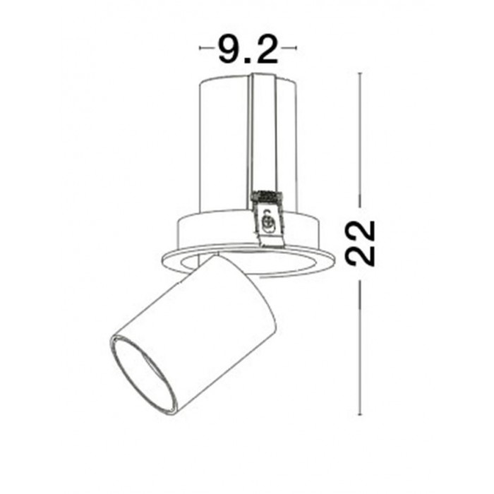 Точечный светильник Nova Luce 9530130 Naruto, 20 Вт, 1848 лм, 3000К