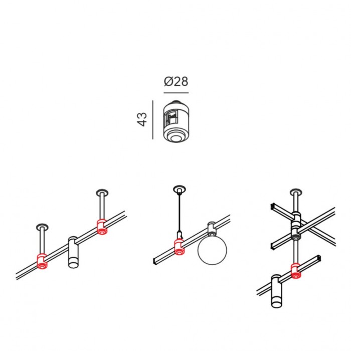 Одинарний електромеханічний з'єднувач LTX AIR_SS KIT одинарний електромеханічний з'єднувач, D28mm, H43mm, латунь (15.A2805.BR)
