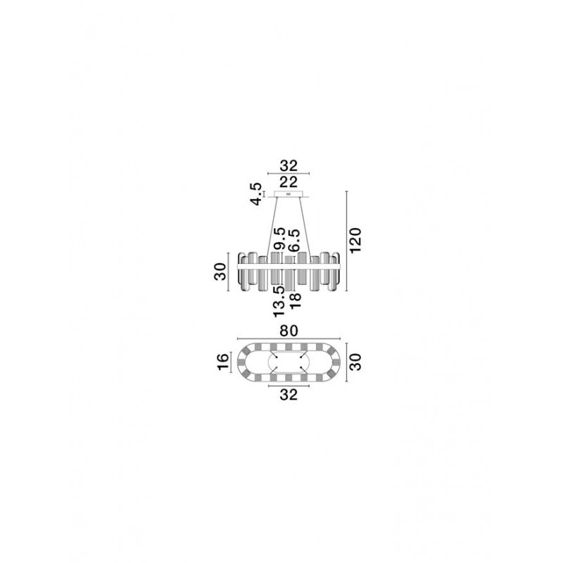 Люстра Nova Luce 9756715 Argo, 82 Вт, 3133 лм, 3000К
