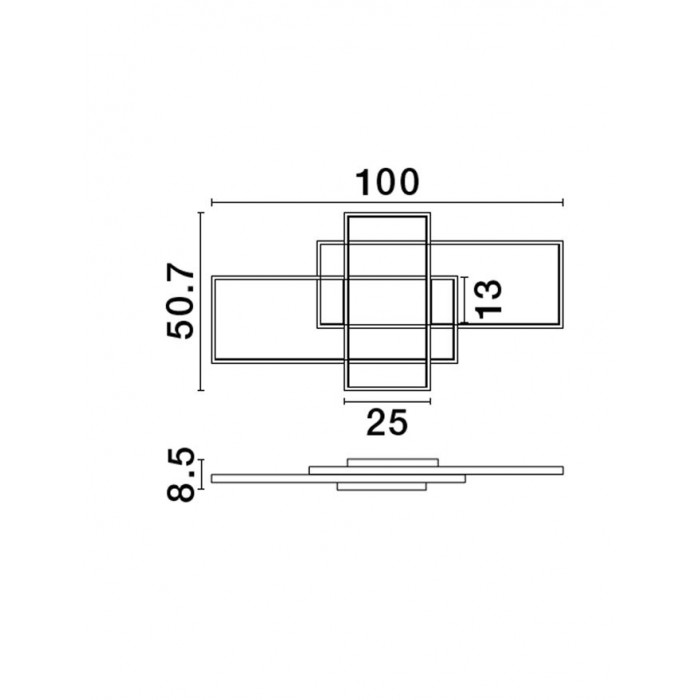 Люстра - Nova Luce 9756720 Clea, 58 Вт, 3455 лм, 2700К-3500К-5000К