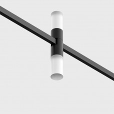 Светильник прожекторного типа LTX AIR_TUB 2MAT, D30mm, H179mm, LED 2x4W, 3000K, DIM: DALI, 0-10V, опал/черный (15.0302.8.930.BK)