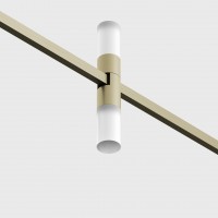 Світильник прожекторного типу LTX AIR_TUB 2MAT, D30mm, H179mm, LED 2x4W, 3000K, DIM: DALI, 0-10V, опал/латунь (15.0302.8.930.BR)