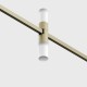 Светильник прожекторного типа LTX AIR_TUB 2MAT, D30mm, H179mm, LED 2x4W, 3000K, DIM: DALI, 0-10V, отопление/латунь (15.0302.8.930.BR)