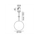 Светильник подвесной LTX AIR_SFERA P, D100mm, LED 4W, 3000К, опал/черный (15.1000.4.930.BK)