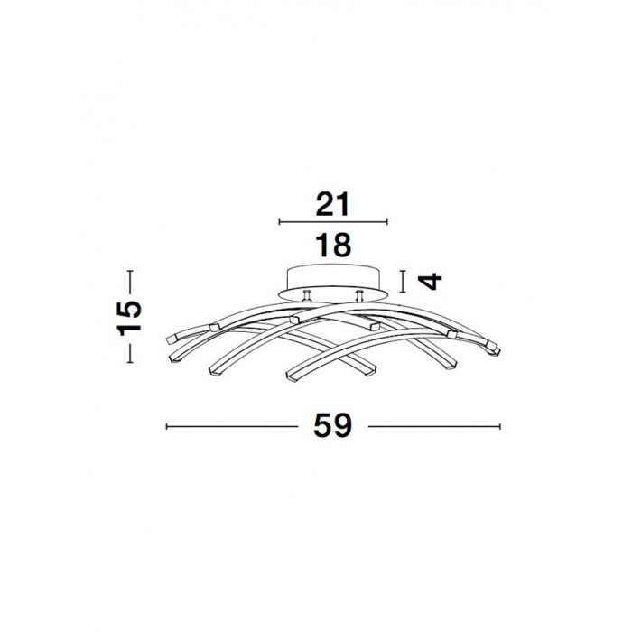 Люстра - Nova Luce 9848136 Narvi, 36 Вт, 1800 лм, 3000K