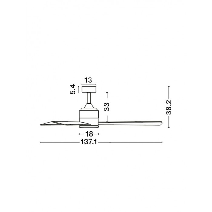 Люстра-вентилятор Nova Luce 9952350 Axel, 18 Вт, 1080 лм, 3000K-6500K
