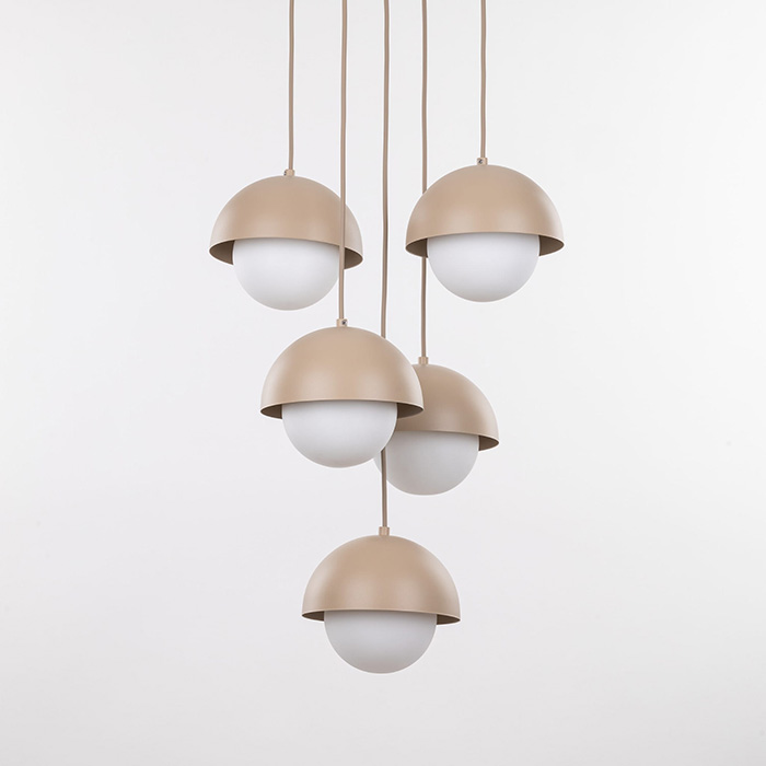 Підвісний світильник, люстра TK Lighting 10966 Bono G9 5x8W IP20 бежевий