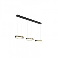 Подвесной светильник Searchlight 62330-3GO Aerial 3Lt LED Bar Pendant, Gold and Black Metal, 35 Вт, 1676 лм, 3000К