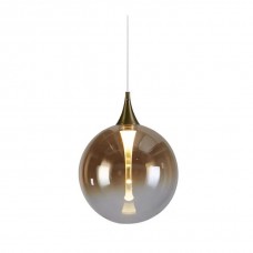 Підвісний світильник Searchlight 76410BK Alchemy LED Pendant Lamp, Black metal and Amber Glass, 5 Вт, 292 лм, 3000К