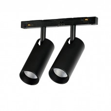 Магнитный трековый светильник Azzardo AZ6253 ALFA NIKO 2 TRACK MAGNETIC 2LINE 2X12W CCT SWITCH DIM BK, 12 Вт, 3000K/4000K/6000K
