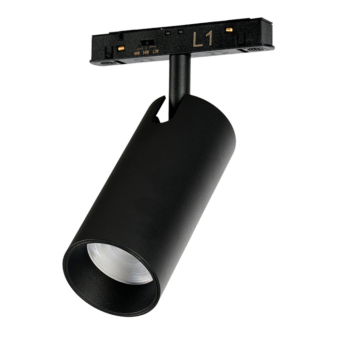 Магнітний трековий світильник Azzardo AZ6251 ALFA NIKO TRACK MAGNETIC 2LINE 20W CCT SWITCH DIM BK, 20 Вт, 3000K/4000K/6000K