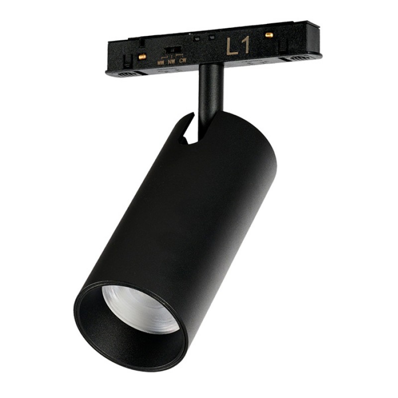Магнитный трековый светильник Azzardo AZ6251 ALFA NIKO TRACK MAGNETIC 2LINE 20W CCT SWITCH DIM BK, 20 Вт, 3000K/4000K/6000K