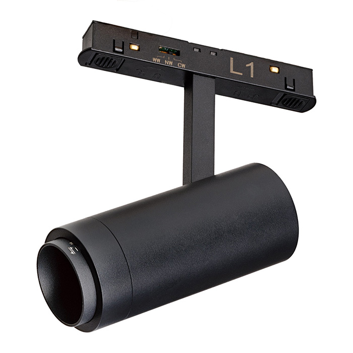 Магнітний трековий світильник Azzardo AZ6256 ALFA OPTICA TRACK MAGNETIC 2LINE 12W CCT SWITCH DIM BK, 12 Вт, 3000K/4000K/6000K