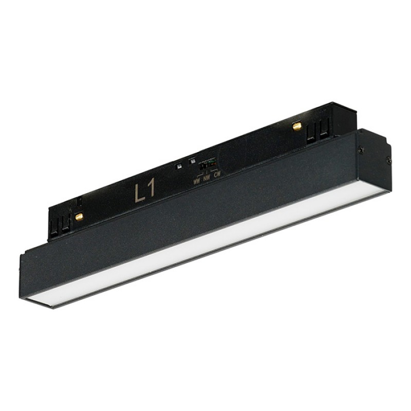 Магнитный трековый светильник Azzardo AZ6236 ALFA SAGA TRACK MAGNETIC 2LINE 12W CCT SWITCH DIM BK, 12 Вт, 3000/4000/6000K