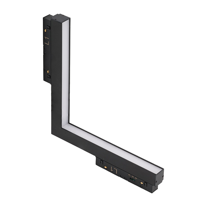 Магнітний трековий світильник Azzardo AZ6245 ALFA SAGA TRACK MAGNETIC 2LINE CORNER B 24W CCT SWITCH DIM BK, 24 Вт, 3000K/4000K/6000K