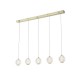 Подвесной светильник Searchlight 51485-5SB Allure 5Lt Bar Pendant - Satin Brass Metal & Clear Acrylic, 21.02 Вт, 1445 лм, 3000К