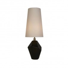 Настільна лампа Searchlight EU88250BK Apex 1Lt Table Lamp, Antique Brass Metal Black Resin, White