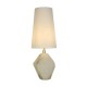 Настільна лампа Searchlight EU88250WH Apex 1Lt Table Lamp, Satin Brass Metal White Resin, White Sh